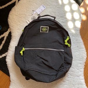 BNWT UO Kipling Black and Neon Yellow Backpack